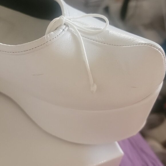 Flat Apartment Ballerina Platform Lambskin Shoes - Picture 11 of 12